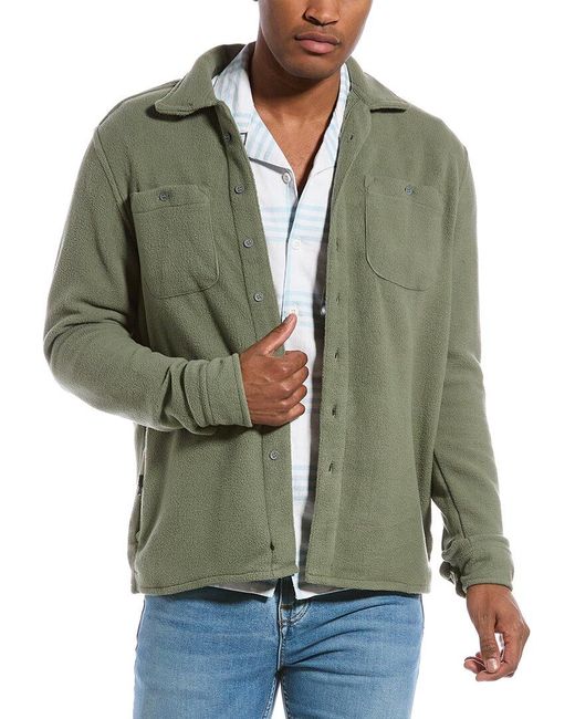 Onia Green Polar Fleece Overshirt for men