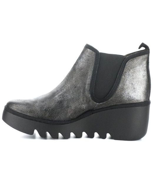 Fly London Black Byne Leather Boot
