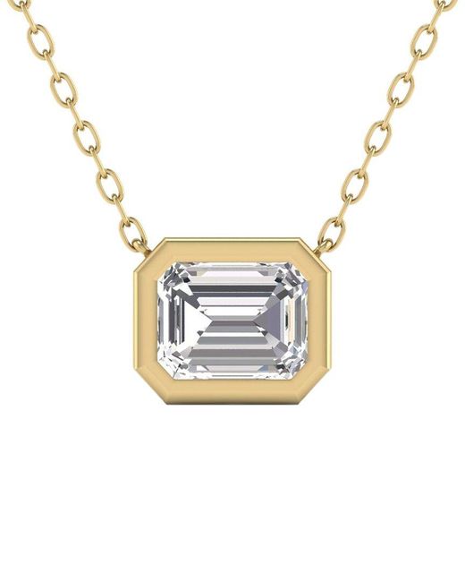Lab Grown Diamonds Metallic 14k 0.75 Ct. Tw. Lab Grown Diamond Necklace