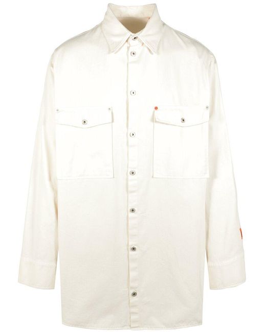 Heron Preston White Workwear Pockets Shirt for men