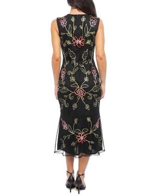 Marina Green Soutache Dress
