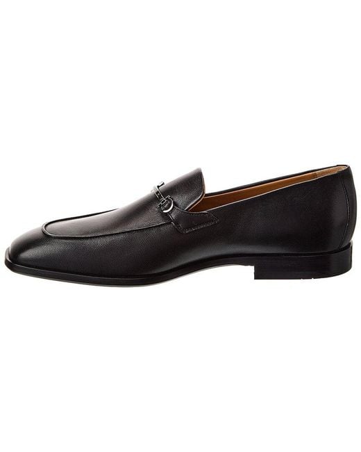 Ferragamo Black Ferragamo Fedro Leather Loafer for men