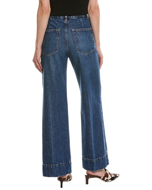FRAME Blue Frame Petite The Pixie Slice Flare Headliner Jean