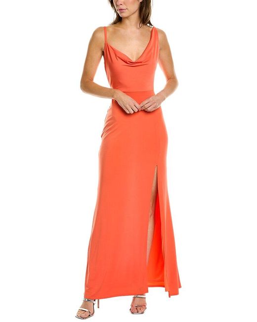 Laundry Red By Shelli Segal Cowl Maxi Dress