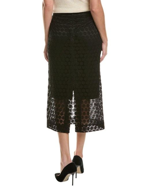 Lafayette 148 New York Black Maxi Pencil Skirt