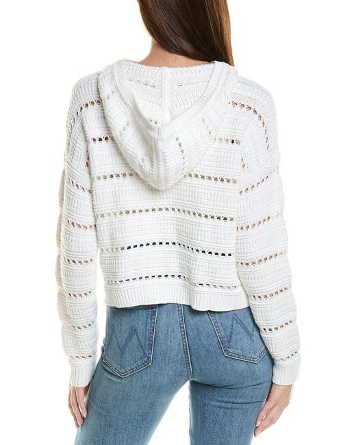 Autumn Cashmere White Pointelle Hoodie