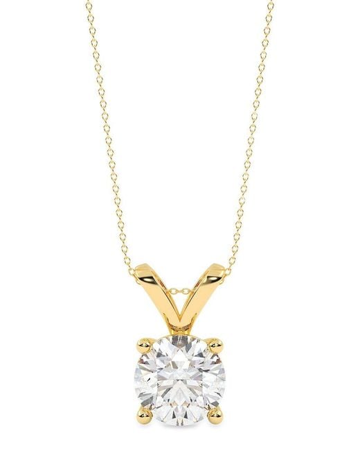 Lab Grown Diamonds Metallic 14k 0.75 Ct. Tw. Lab-grown Diamond Necklace