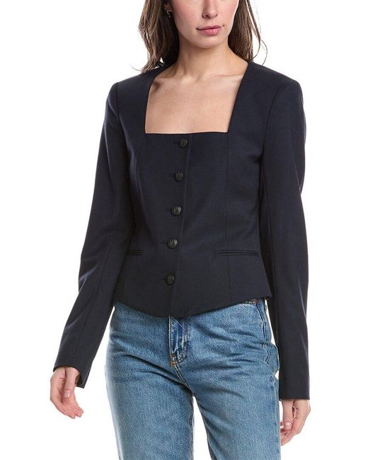 Rag & Bone Black Marianna Wool-Blend Blazer