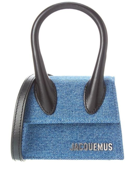 Jacquemus Blue Le Chiquito Canvas & Leather Clutch
