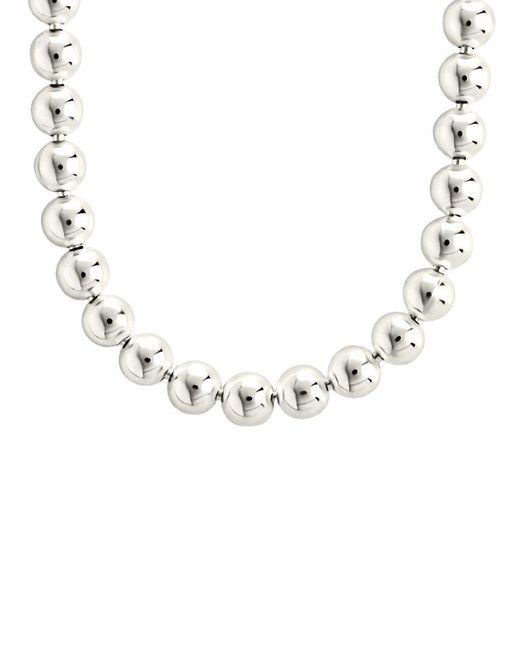 Sterling Forever Metallic Basia Dainty Beaded Chain Necklace