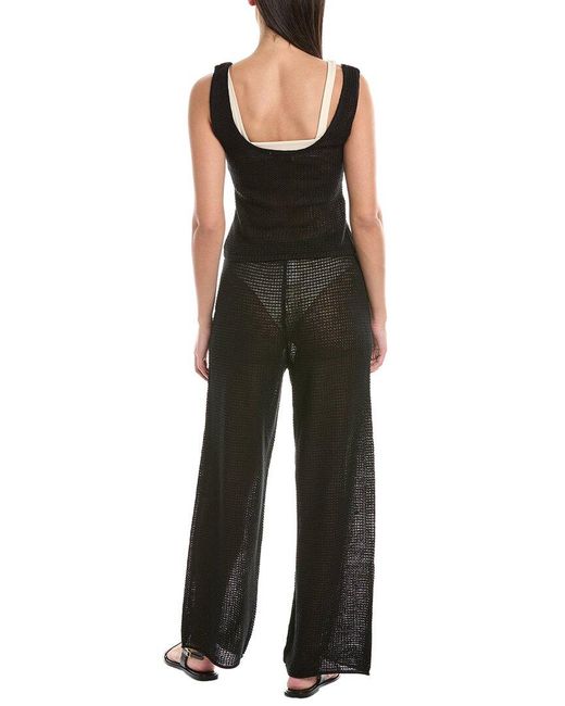 Onia Black Knit Square Neck Top