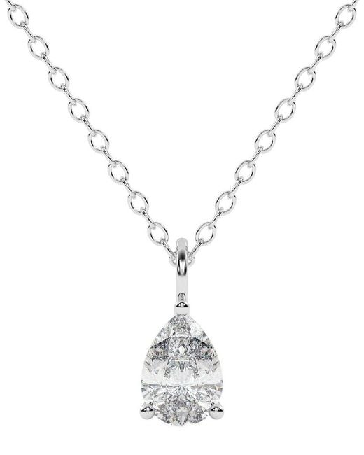 Lab Grown Diamonds Metallic 14k 1.00 Ct. Tw. Lab-grown Diamond Necklace