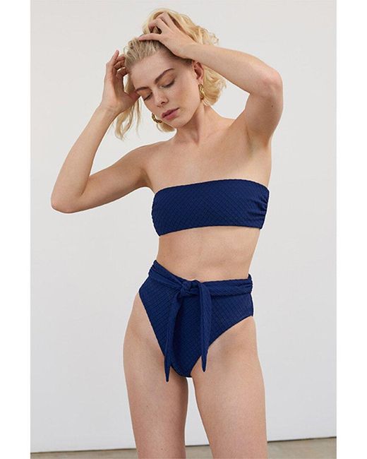 Mara Hoffman Blue Abigail Bikini Top