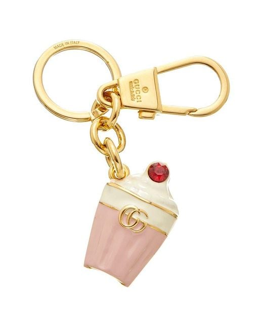 Gucci Metallic Cupcake Keychain