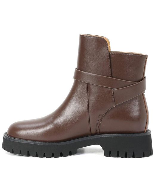 Tiffany & Fred Paris Brown Leather Bootie