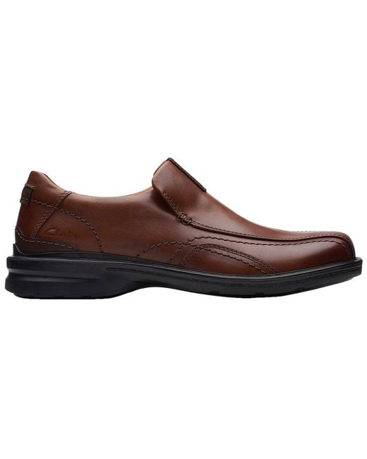 Clarks Brown Gessler Step Leather Loafer for men