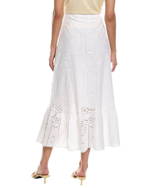 The Kooples White Midi Skirt