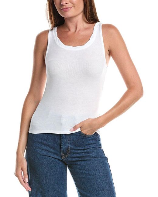 Splendid White Twist Neck Tank Top