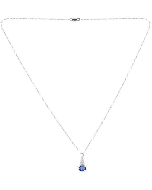 Gregg Ruth White 14K 0.67 Ct. Tw. Diamond & Sapphire Pendant