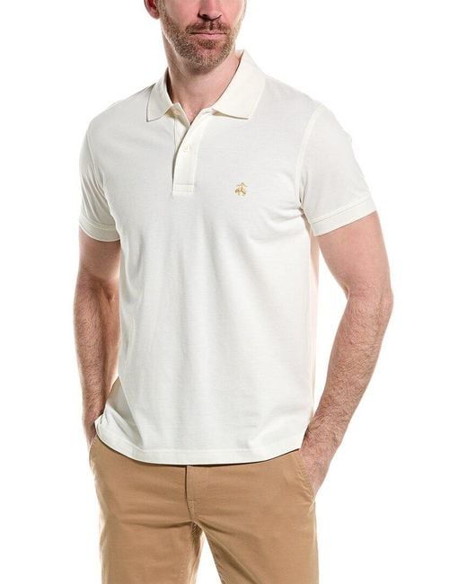 Brooks Brothers White Slim Fit Polo Shirt for men