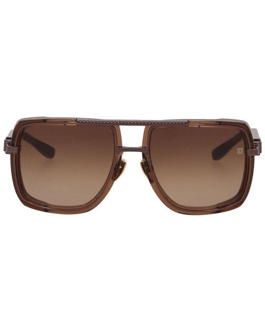 Balmain Brown Bps160 59Mm Sunglasses for men