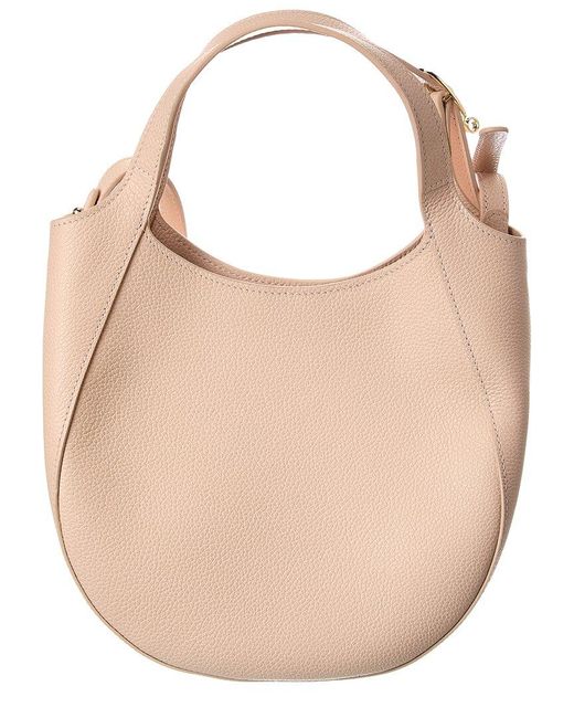 Longchamp Natural Le Foulonne Medium Leather Crossbody