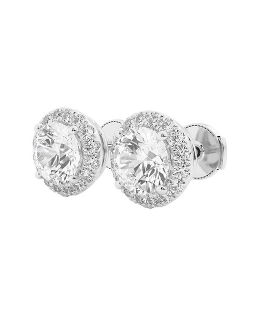 Lab Grown Diamonds Metallic 14k 3.50 Ct. Tw. Lab-grown Diamond Studs