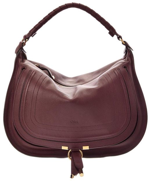 Chloé Purple Marcie Leather Satchel