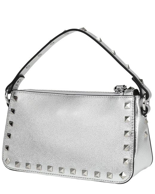 Tiffany & Fred Paris Metallic Studded Convertible Shoulder Bag