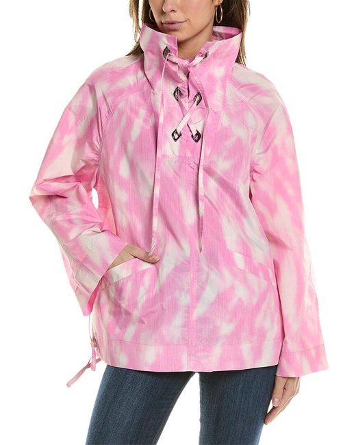 Ganni Pink Crispy Shell Anorak