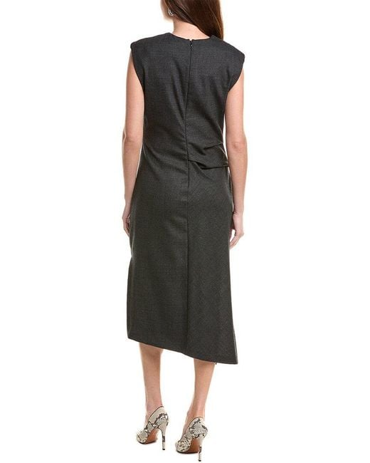Brunello Cucinelli Multicolor Wool & Silk-blend Midi Dress