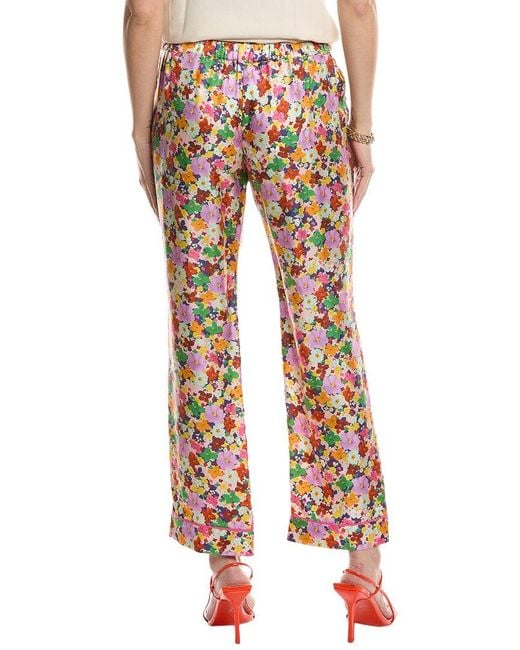 Borgo De Nor Orange Eden Silk Trouser