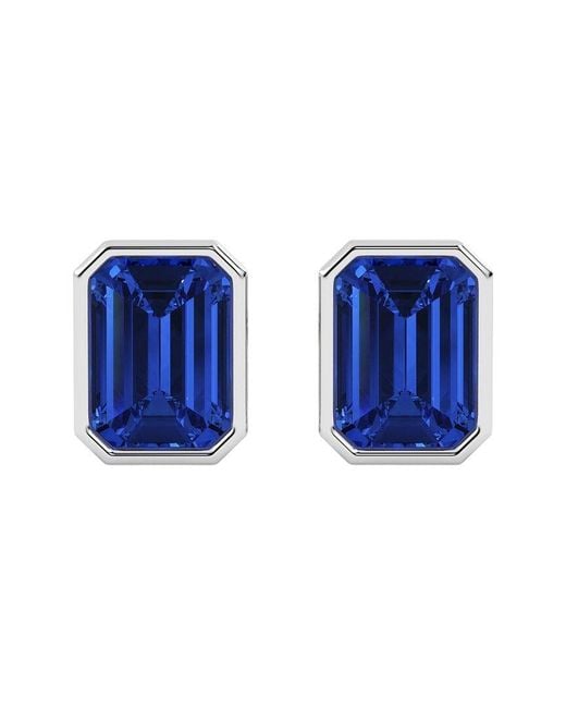 VOWE Blue 14K 4.00 Ct. Tw. Lab-Grown Diamond & Lab-Grown Sapphire Earrings