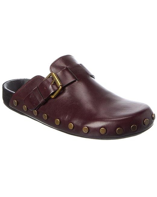 Isabel Marant Brown Mirvin Leather Clog