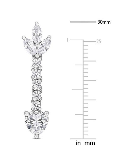 Rina Limor White 3.62 Ct. Tw. Lab-Grown Sapphire Earrings