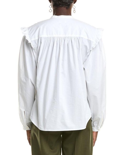 Officine Generale White Officine Generale Charline Poplin Blouse