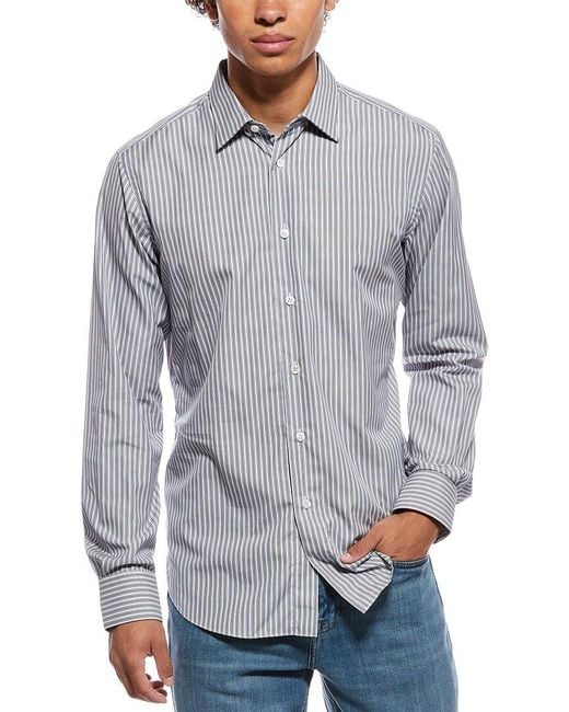 Brioni Gray Formal Dress Shirt for men