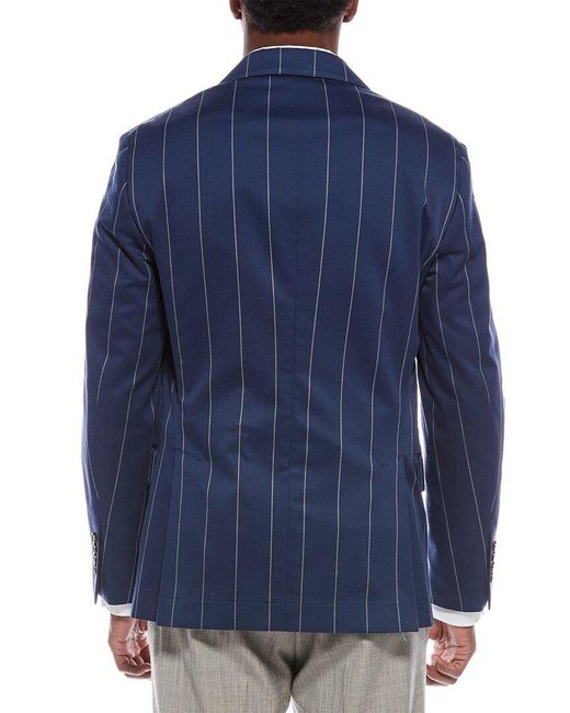 Brunello Cucinelli Blue Wool -Blend Jacket for men