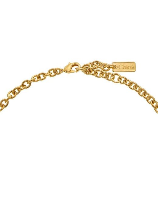 Chloé Metallic Script Choker