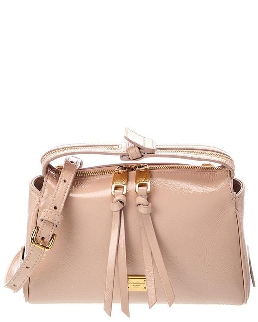 Dolce & Gabbana Natural Logo Patent Satchel