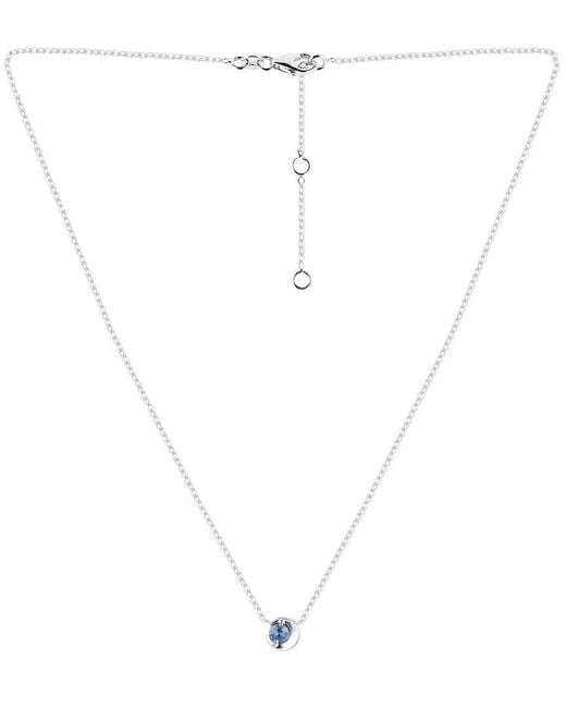Gregg Ruth Blue 18K 0.23 Ct. Tw. Sapphire Half Moon Pendant