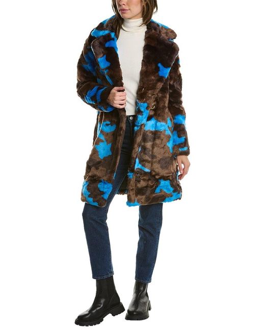 Apparis Blue Jahaira 2 Mid-length Coat
