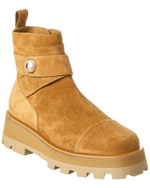 Jimmy Choo Natural Meena Suede Boot