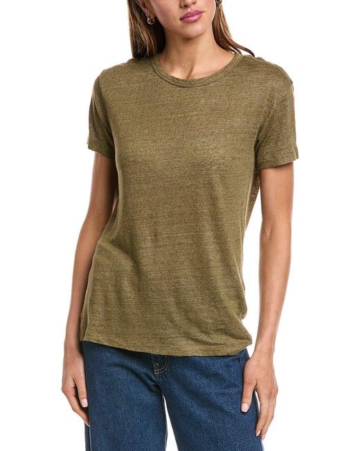 Officine Generale Green Officine Generale Lara Linen T-shirt