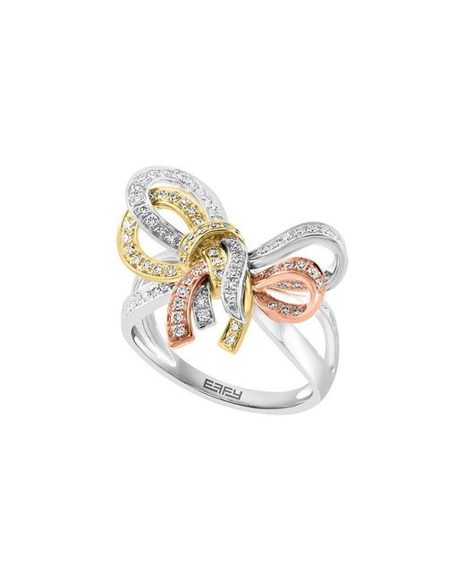 Effy Fine Jewelry White 14K 1.01 Ct. Tw. Diamond & Ruby Ring