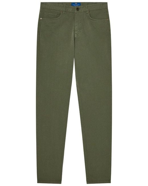 Robert Talbott Green Rockwell 5 Pocket Pant for men