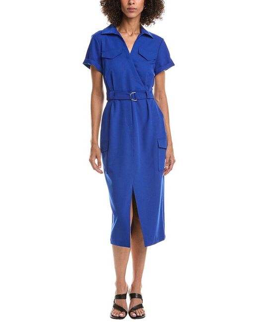 10 Crosby Derek Lam Blue Lucy Utility Shirtdress