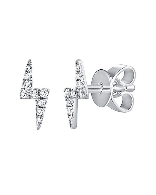 Sabrina Designs Metallic 14K 0.11 Ct. Tw. Diamond Lightning Bolt Studs
