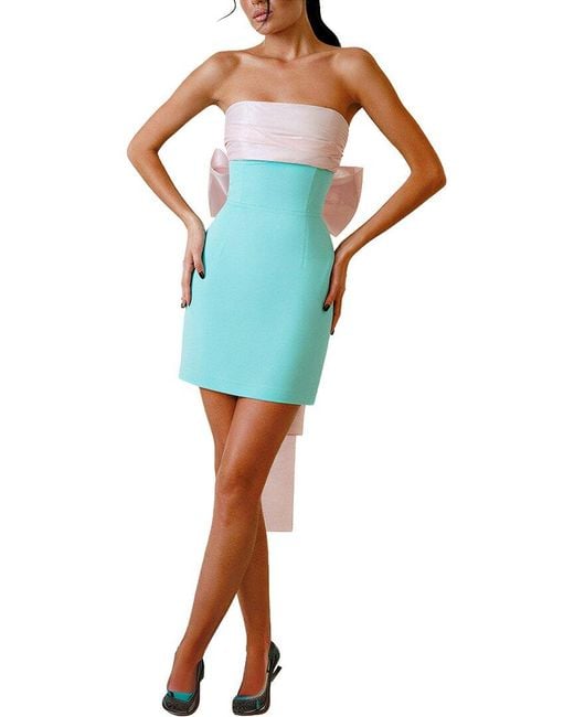 Linda Charm Blue Mini Dress