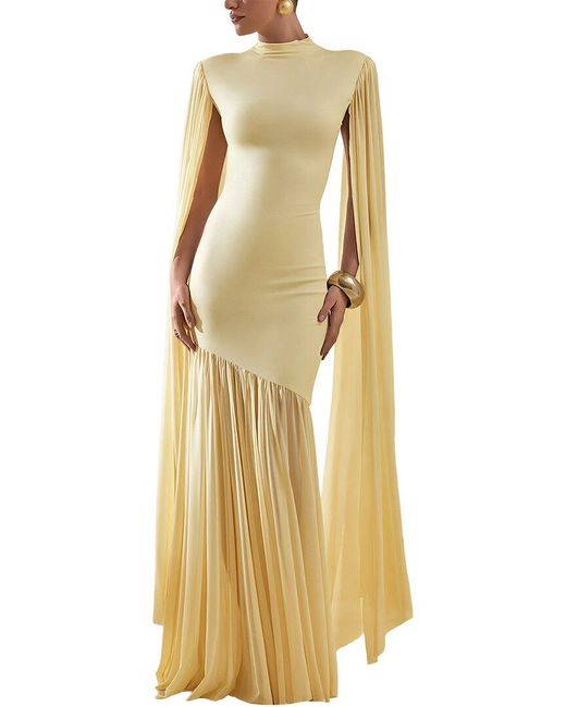 LEON GORI Metallic Maxi Dress